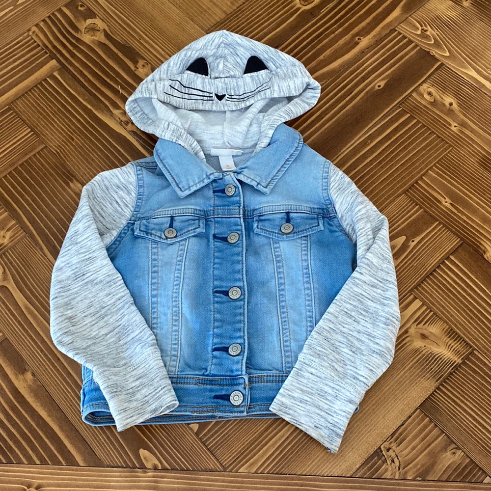 Kitty cat blue Jean jacket